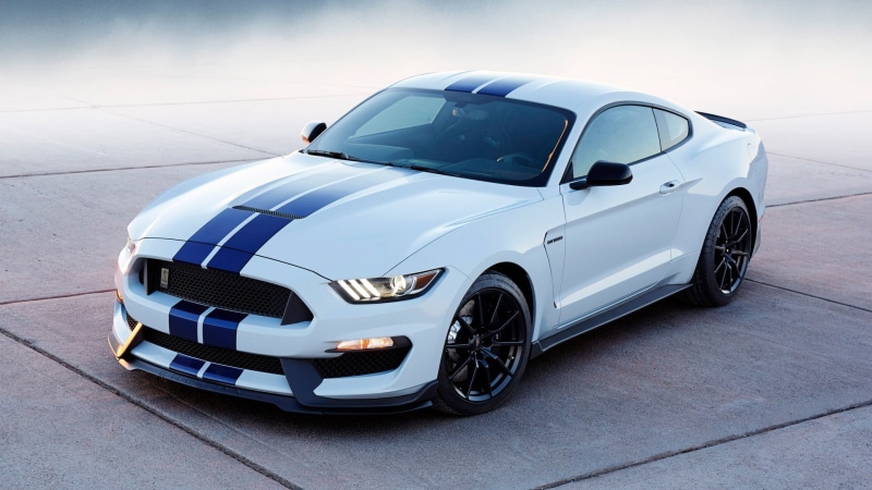 motor vehicle, silver colored, coupe, blue, Shelby GT 350, car, city, no people, chrome, street, reflection, shiny, metal, land vehicle, stationary, Ford Mustang Shelby