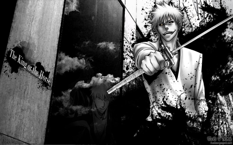 three quarter length, paint splatter, Hollow, white, young adult, front view, women, fashion, portrait, Kurosaki Ichigo, anime, anime boys, standing, ichigo