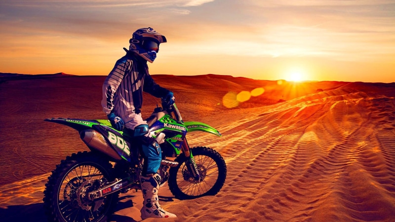 sport, motorbike, desert, sunray, motocross, 1080P, sunny