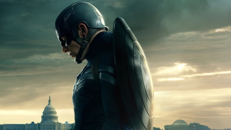 Captain America, leisure activity, waist up, architecture, gray, golf, profile view, side view, men, child, Captain America: The Winter Soldier, built structure