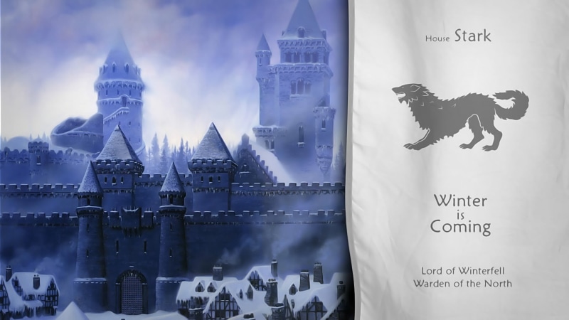 skyscraper, castle, poster, mammal, text, digital composite, human representation, architecture, stark, finance, sky, business, Winterfell, communication