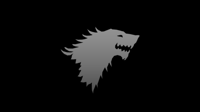 indoors, art and craft, 1080P, black background, close-up, creativity, House Stark, sky, communication, sign, monster, studio shot, Game of Thrones, illustration