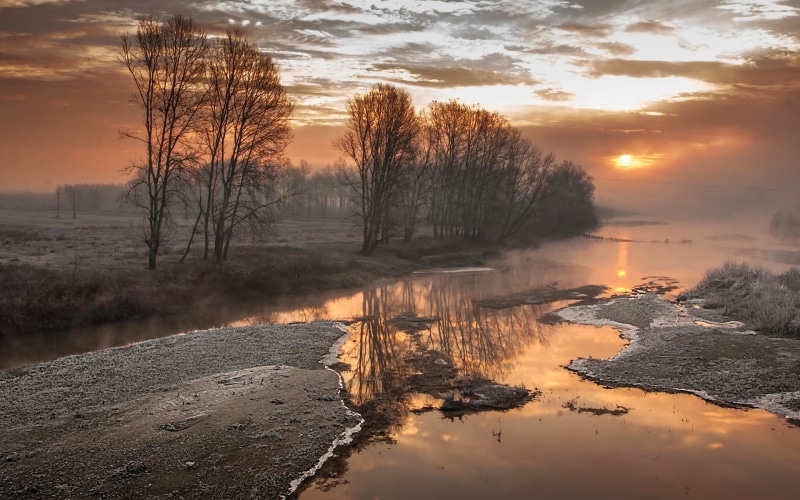 no people, tranquility, sky, sun, tranquil scene, non-urban scene, outdoors, idyllic, sunset, scenics - nature, orange color, nature high resolution  1920x1200