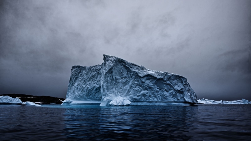 iceberg - Ice Formation, ice, storm, ice Floe, black And White, greenland, seascape, beauty In Nature, cloud - Sky, environment, sky, south Pole, cold - Temperature