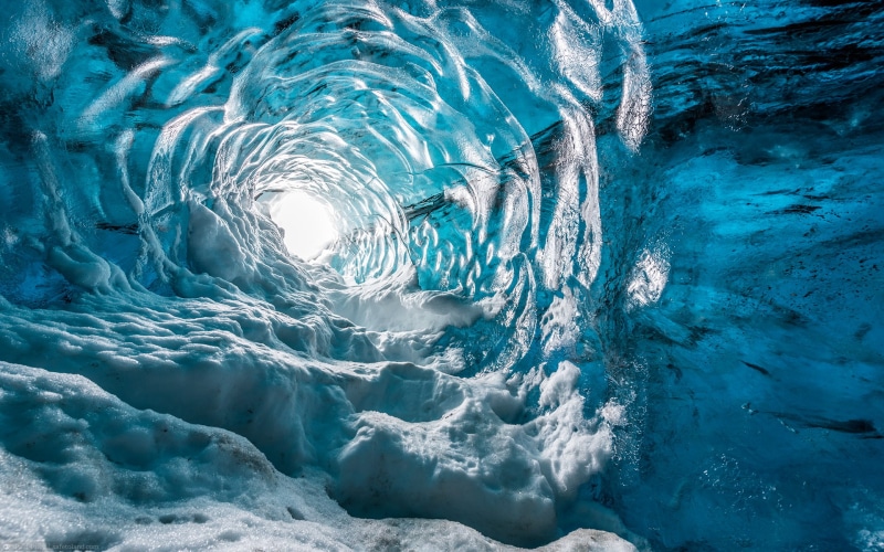 winter, beauty in nature, motion, turquoise colored, snow, no people, power in nature, day, cave, white color, nature, vortex, glaciers, glacier, ice, swimming pool