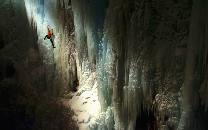 unrecognizable person, scenics - nature, mountain, day, 1080P, one person, activity, challenge, leisure activity, full length, ice, beauty in nature, men