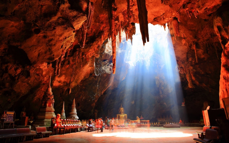nature, gautama, statue, 2K, sunlight, cave, asian, buddha, hd
