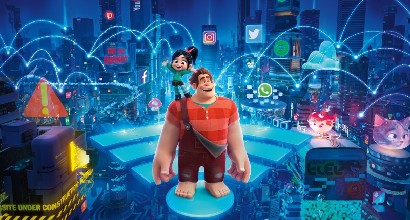 Wireless, Breaks, Internet, Wreck-It Ralph 2, John C. Reilly, Movie, Rapunzel, Twitter, Funny, Wreck-It Ralph, Kindness, year, Spotify, Kind, Fantasy, Adventure
