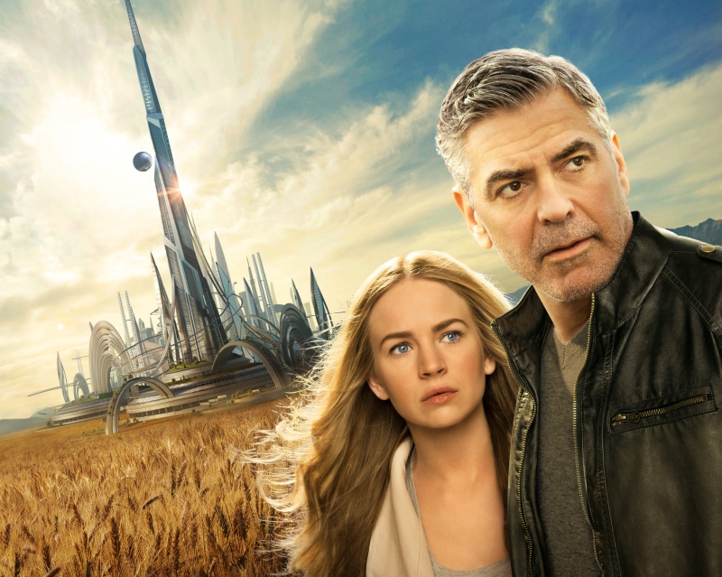 Light, Britt Robertson, Mystery, george, Blonde, adult, cloud - sky, mature adult, Frank Walker, men, couple - relationship, Movie, Year, George Clooney