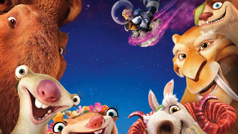 diego, best animations of 2016, scrat, manny, 5K, sid, Ice Age 5: Collision Course, mammoths