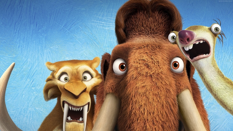4K, Ice Age 5: Collision Course, scrat, best animations of 2016, mammoths, diego, sid, manny