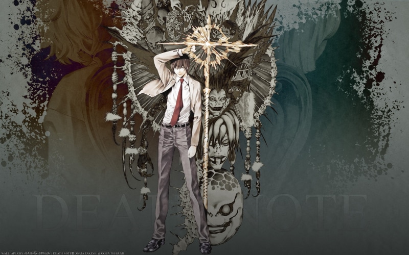 1080P, anime, yagami, note, x, death note, light, hd, art, death, Ryuk