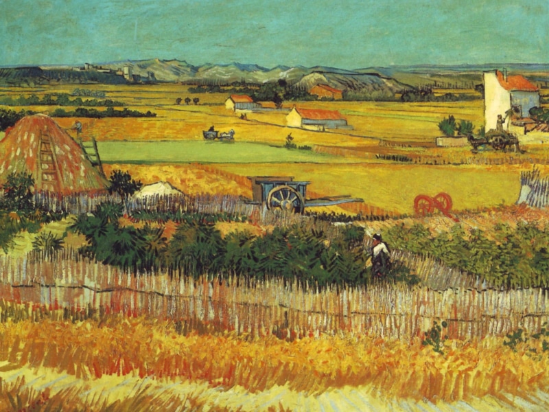 plaine, 720P, artwork, vincent, crau, van, paintings, gogh
