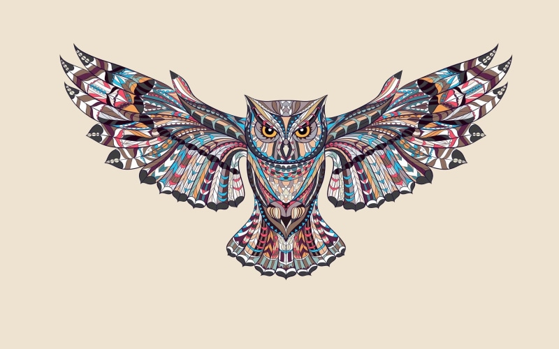 animal Wing, decor, bird, art and craft, backgrounds, ornate, wings, variation, computer Graphic, indigenous Culture, owl, elegance, light background, pattern