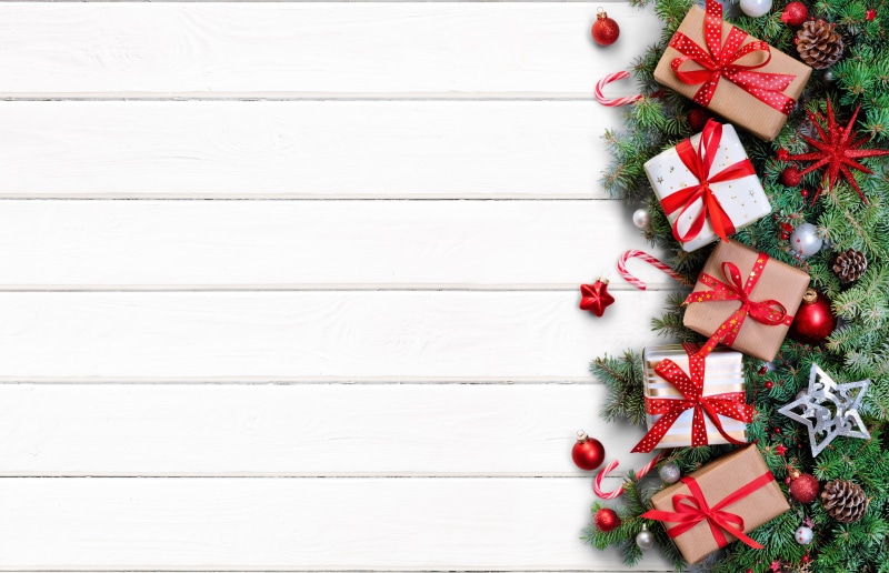 Christmas, wood, celebration, christmas Ornament, ornate, green Color, season, backgrounds, New Year, still life, high angle view, five, 5K, pattern, decorating