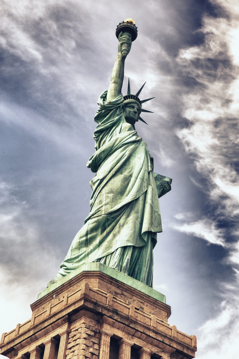 travel destinations, turquoise colored, tourism, freedom, female likeness, photography, art and craft, sky, New York, day, nature, human representation
