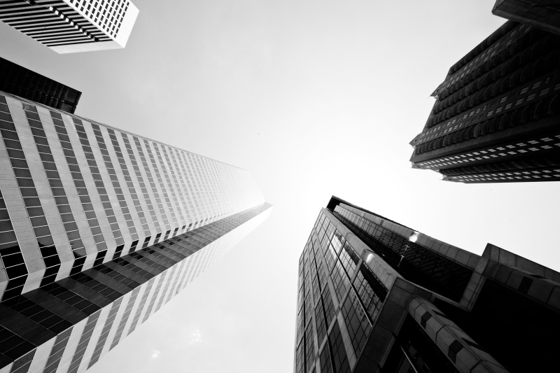 black And White, high, urban Scene, tower, bw, high raise, Houston  Texas, Growing Old, low Angle View, United States of America, 5K, building Exterior
