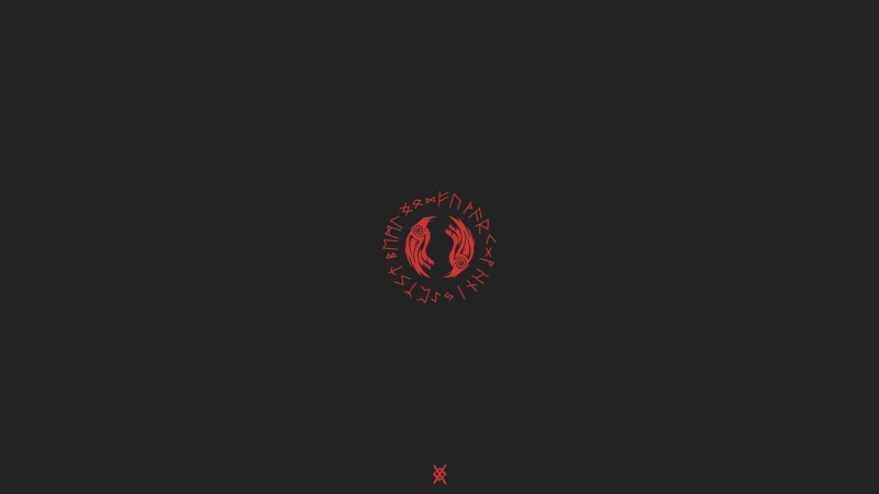1080P, runes, minimalism, Vikings, Odin, raven