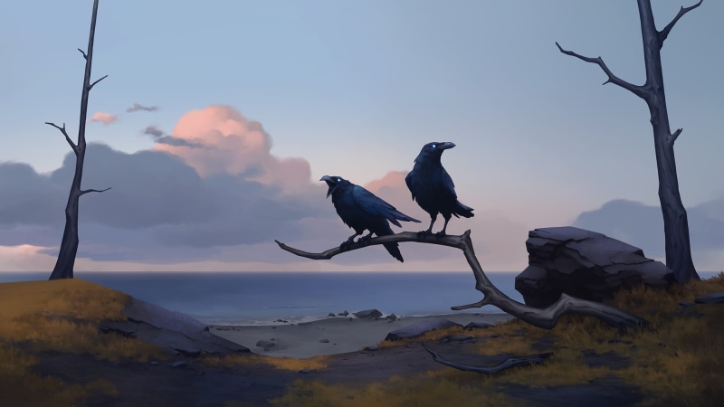 vertebrate, nature, scenics - nature, animal wildlife, one animal, full length, sky, clouds, tree, bird, artwork, animal, perching, animals in the wild