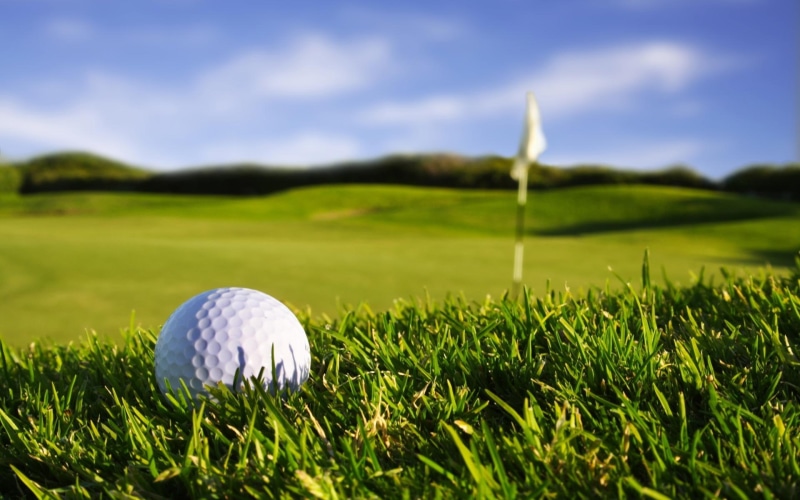putting green, plant, no people, relaxation, golf club, cloud - sky, sky, sport, ball, leisure activity, nature, grass, outdoors, activity, golf, 1080P