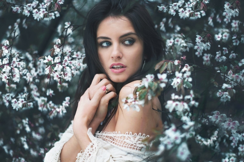blue eyes, headshot, Anastasia Vervueren, portrait, women, depth of field, beautiful people, young women, hair, top, fashion, beautiful woman, 1080P, one person