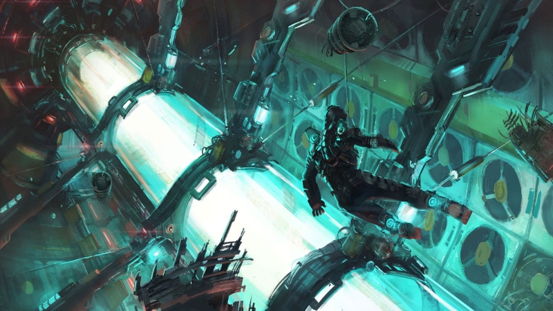 occupation, digital art, transportation, night, illuminated, real people, dead, pipe - tube, illustration, artwork, metal, togetherness, Isaac Clarke, Dead Space