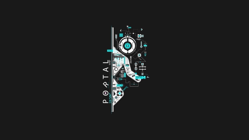 studio shot, metal, video games, Valve Corporation, artwork, 1080P, teal, circuits, architecture, single object, connection, electrical equipment, black background