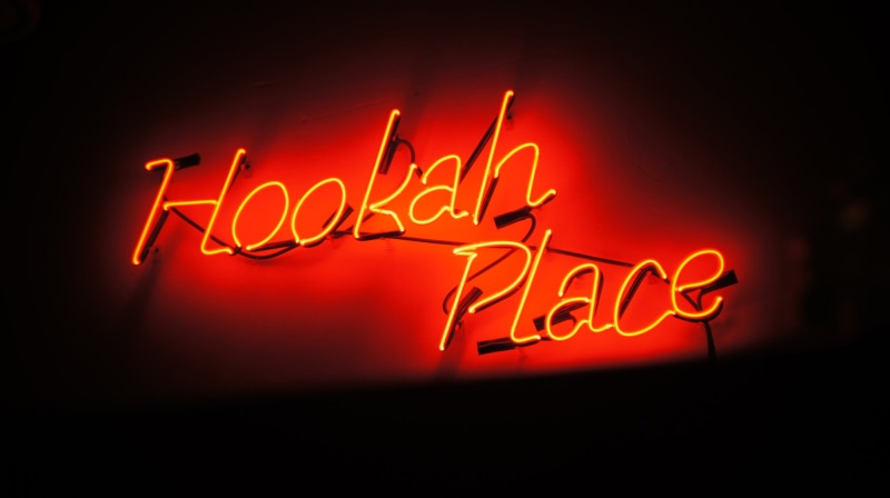 red, illuminated, nightclub, communication, text, business, message, no people, indoors, night, signage, lights, lighted, place, black, western script
