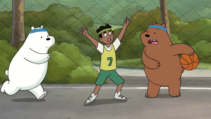 childhood, fun, togetherness, two people, We Bare Bears, people, standing, cartoon, anthropomorphic, 1080P, female likeness, male likeness, celebration