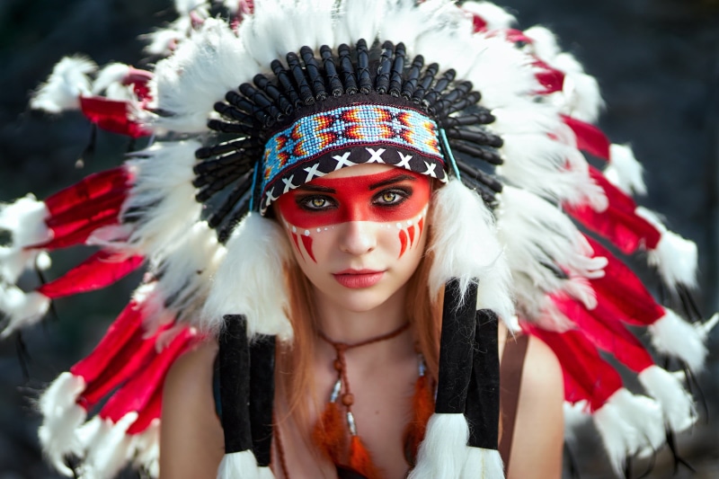 1080P, Lipstick, Headdress, Model, Face, Girl, Woman, Native American, Women