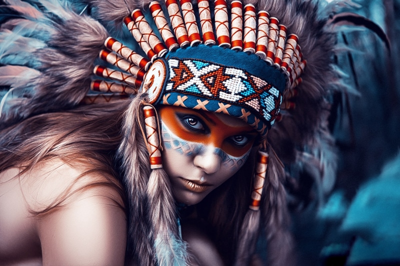 american, Native American, native, female, indian, Artwork, illustration, Woman, HD, 2K