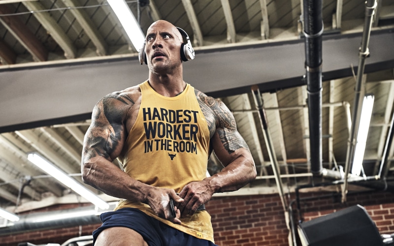 Actors, Actor, Headphones, Muscle, Dwayne Johnson, 4K, Tattoo, American