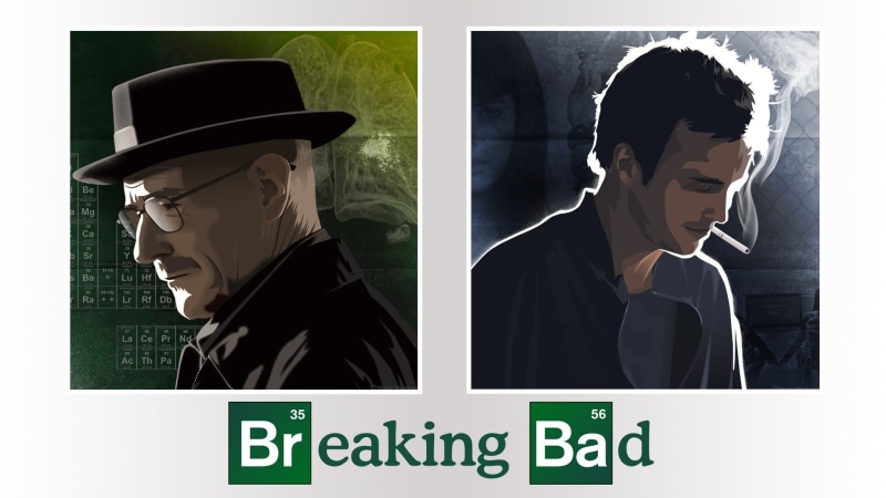 Walter White, series, multiple image, tv, looking, transfer print, Bryan Cranston, portrait, males, headshot, Heisenberg, breaking, communication, indoors
