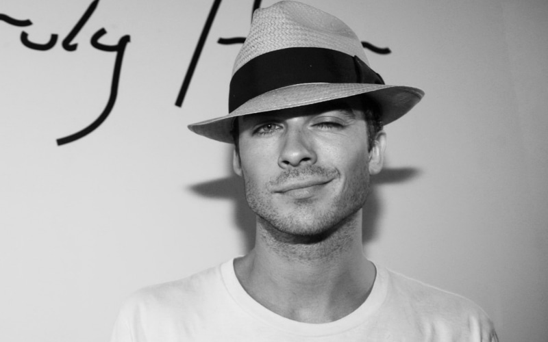 male, black, man, ian, 1080P, actor, somerhalder, hat, face, white