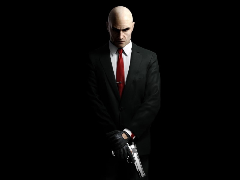 adult, corporate business, front view, formal businesswear, standing, mature men, Hitman, one person, digital, black background, businessman, menswear