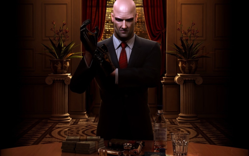 people, waist up, real people, potted plant, holding, business, adult, portrait, 1080P, dark, tuxedo, gun, one Person, Costume, caucasian Ethnicity