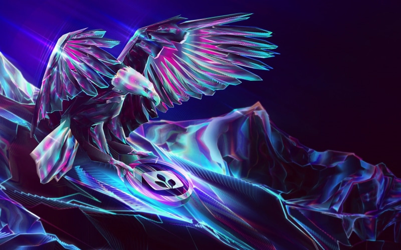 pattern, technology, fractal, science, space, purple, black background, artwork, illustration, glowing, futuristic, 1080P, motion, black, shape, eagle