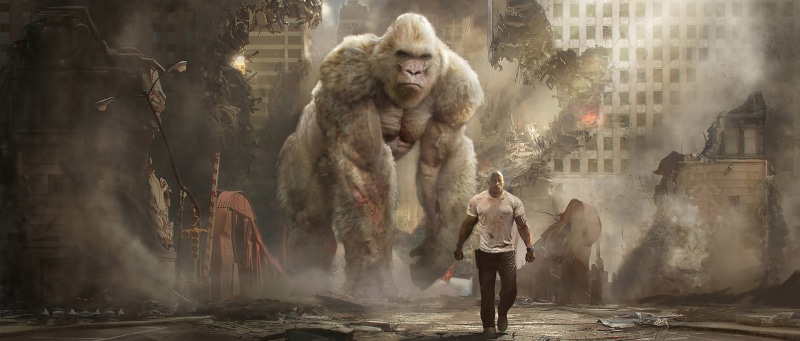 Rampage, johnson, Dwayne Johnson, dwayne, kong, king, 2018, 5K