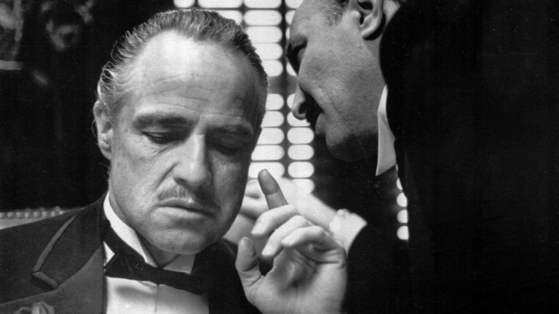 monochrome, 1080P, movies, Marlon Brando, Film Stills, Advice, The Godfather