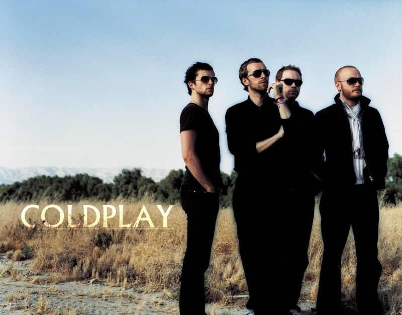 sunglasses, group of people, Coldplay, portrait, Music, emotion, 1080P, Britain, people, outdoors, real people, glasses, Dont Panic, looking at camera