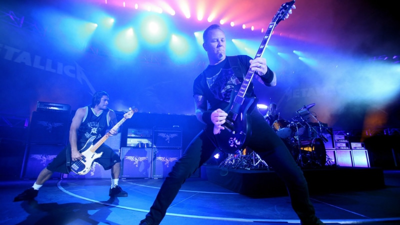 light, concert, blue, band, music, 1080P, hetfield, hd, metallica, james, guitar