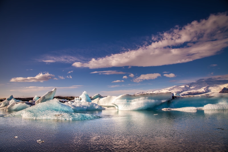 5K, blue, water, iceland, winter, white, ice, landscape, glacial, body of water, outdoors, Iceberg, iceberg - Ice Formation, glacier, Jökulsárlón, body