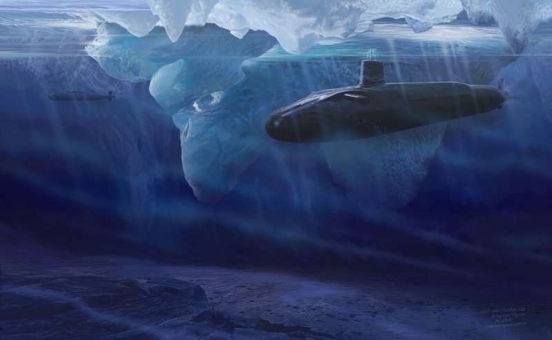 nature, submarine, ice, blue, marine, iceberg - ice formation, one animal, glacier, environment, no people, 1080P, underwater, water, sea, artwork, beauty in nature