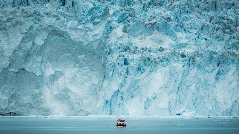 icefjord, arctic ocean, 1080P, ice, arctic, polar ice cap, disko bay, ilulissat, sea, glacier, ice cap, davis strait, formation, iceberg, boat, zing, greenland