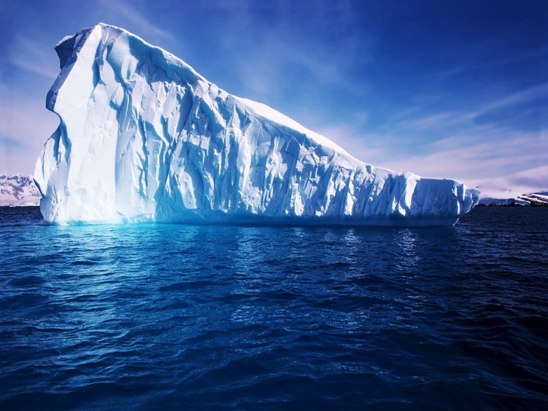 sky, sea, ice, Arctic, blue, winter, scenics - nature, beauty in nature, cold temperature, 480P, snow, glacier, iceberg, environment, tranquil scene, melting