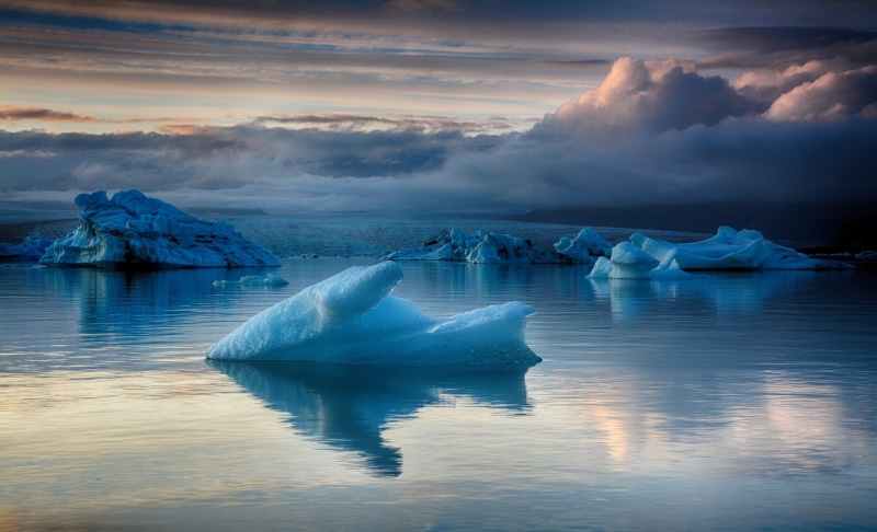 iceberg - ice formation, winter, 1080P, iceberg, landscape, environment, reflection, cloud - sky, beauty in nature, water, snow, glacier, ice, floating on water