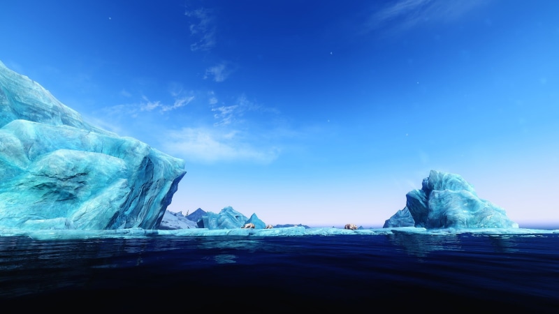 water, iceberg - ice formation, sea, idyllic, winter, tranquility, blue, cold temperature, lot, landscape, beauty in nature, ice, 1080P, scenics - nature