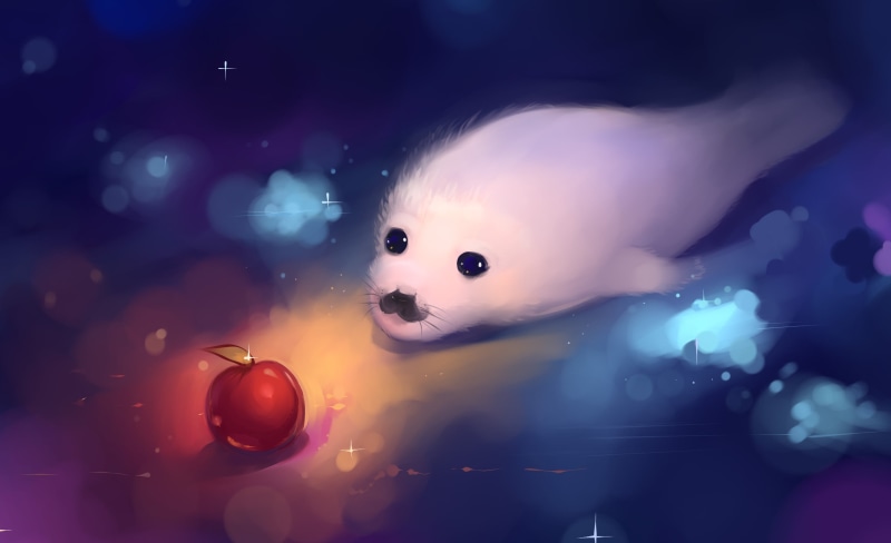 innocence, indoors, still life, Baby seal, animal, animal wildlife, marine seal, animal themes, digital composite, seal, toy, water, art and craft, illustration