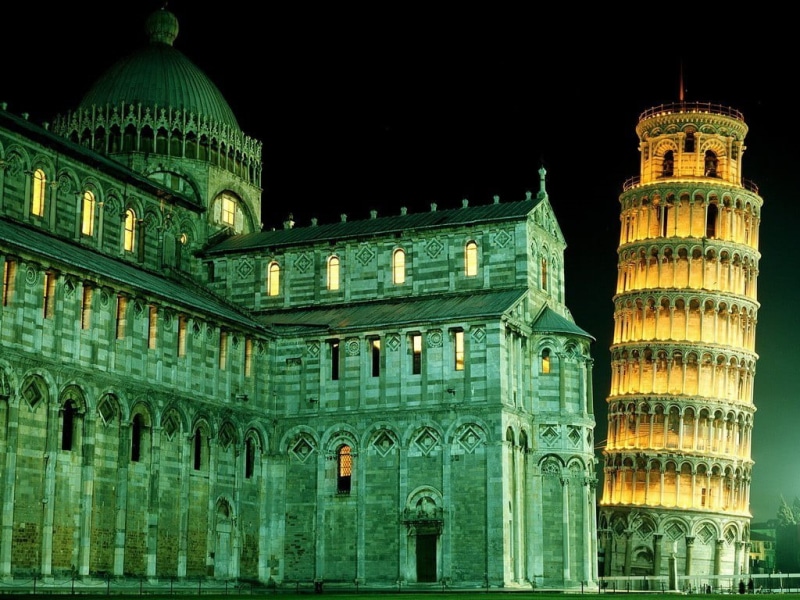 480P, wooden, green, night, building, brown, the past, tourism, outdoors, miniature, house, no people, ornate, Leaning Tower of Pisa, built structure