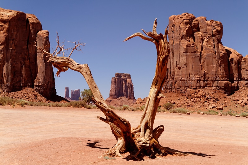 sky, photo, arid climate, rock - Object, arizona, solid, geology, monument Valley Tribal Park, land, eroded, no people, outdoors, dead plant, wild west
